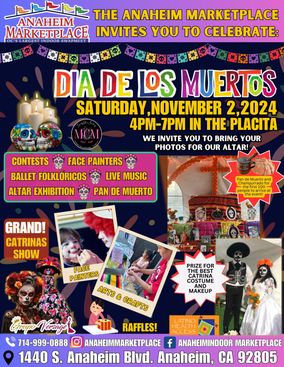 English flyer dia de los muertos