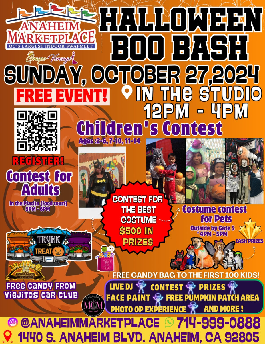 English flyer halloween boo bash