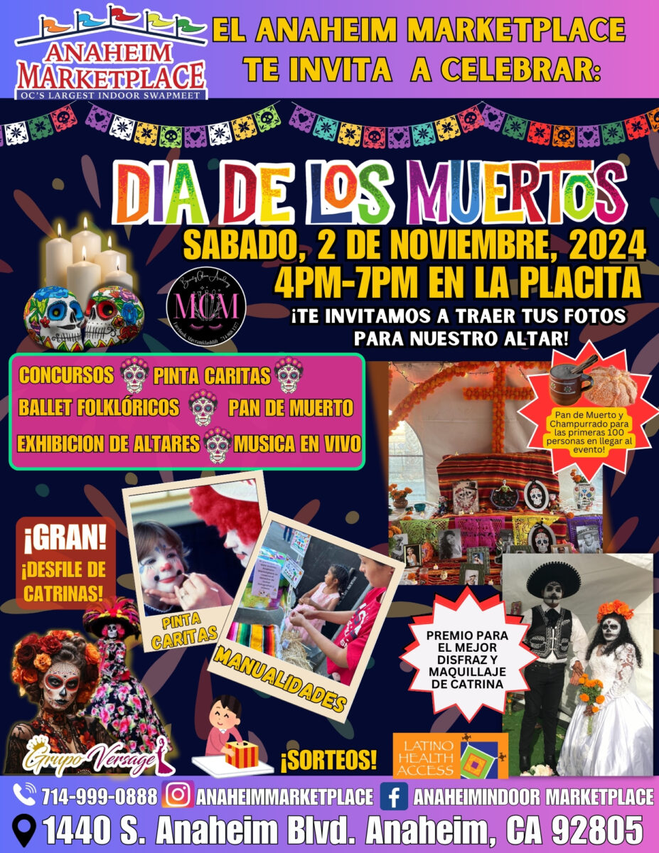 Spanish Flyer dia de los muertos